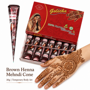 GOLECHA brown henna tattoo paste cone