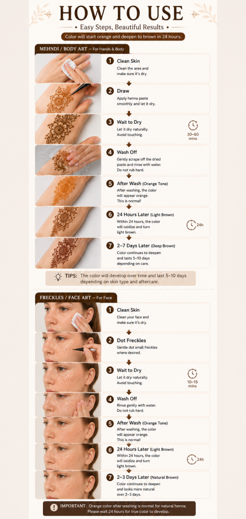 how to use brown henna paste
