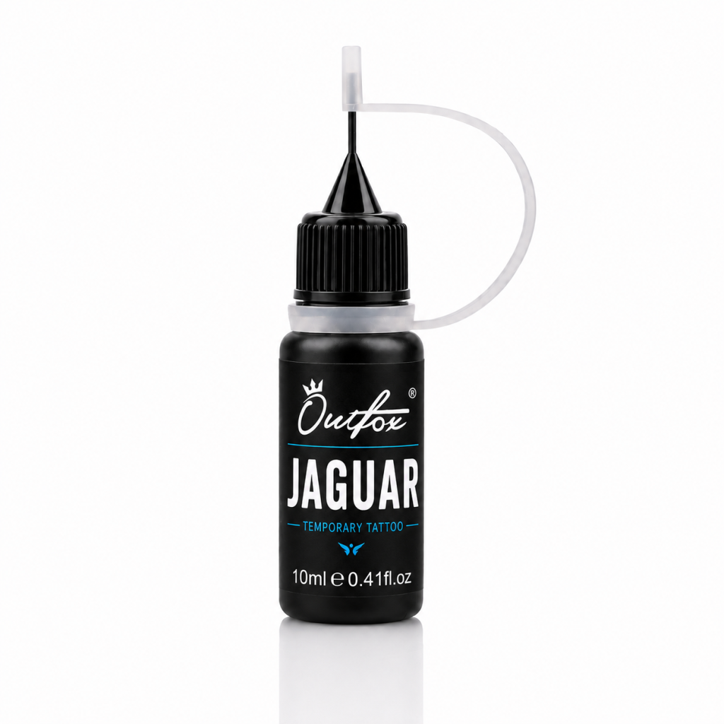 temporary tattoo juice paste bottle detail